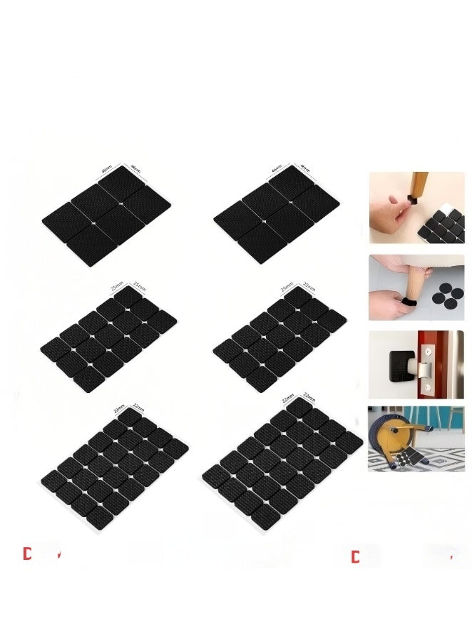 90PCS Anti-Slip Furniture Pads Self-Adhesive Rubber Feet – Square Chair Leg Floor Protectors with Noise Reduction for Hardwood, Tile, Laminate & Carpet Floors - Image 1